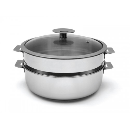 Covered Sautepot 24cm with Steamer